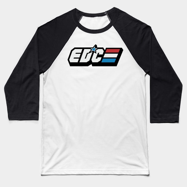 EDC Every Day Carry gijoe logo parody Baseball T-Shirt by Cofefe Studio